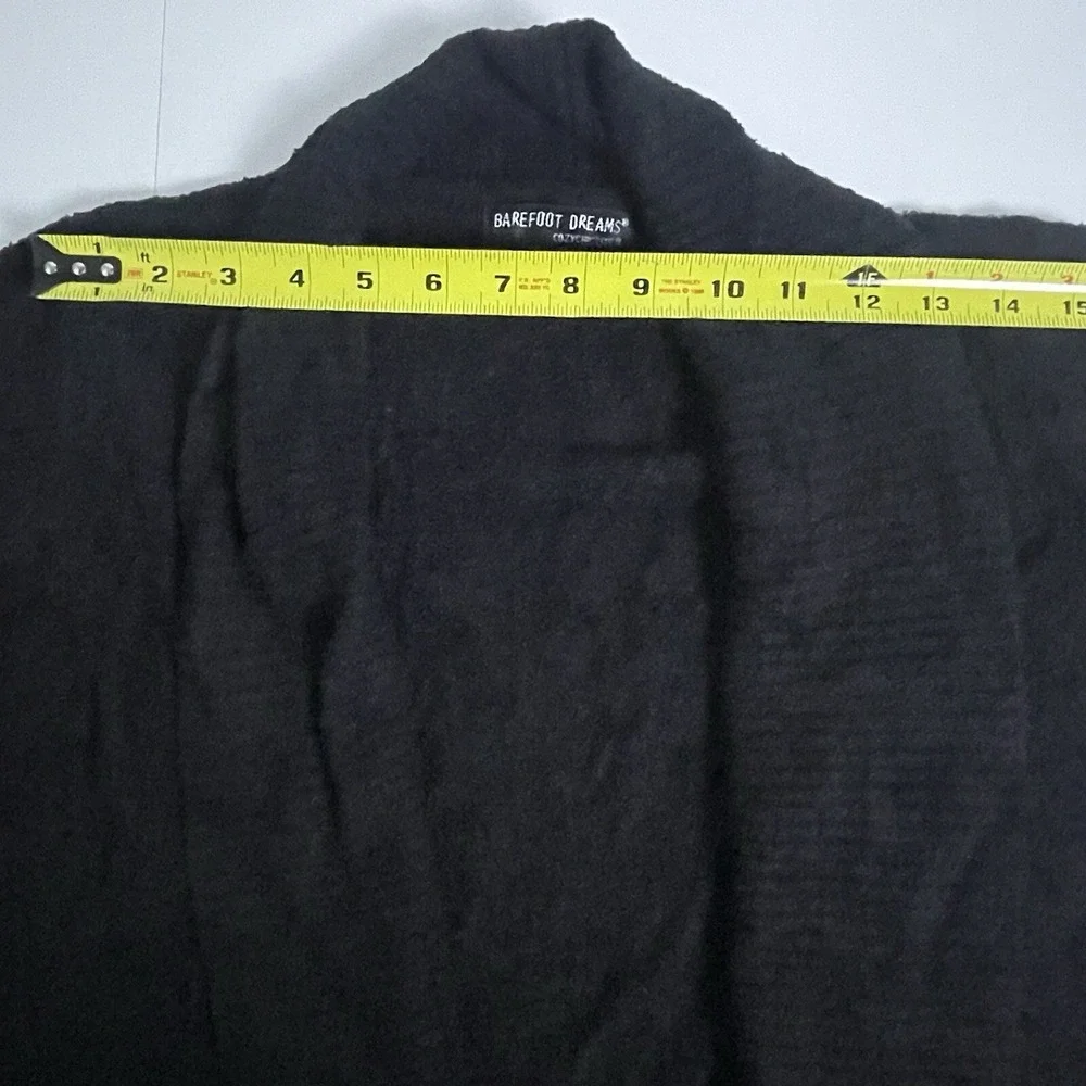 Barefoot Dreams Cardigan XS/S Small Black Cozy Chic Lite Open Soft Sweater